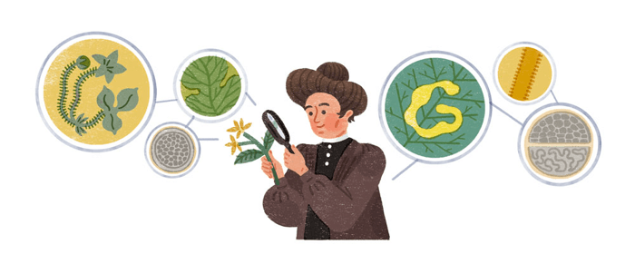 Google doodle of Carrie Derick