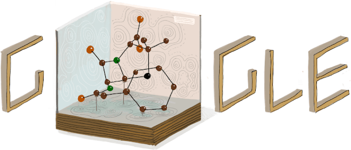 Google doodle of Dorothy Hodgkin