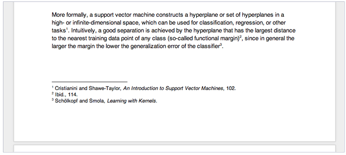 Footnote citations in Chicago format