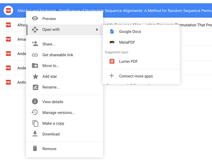 Opening PDFs in MetaPDF