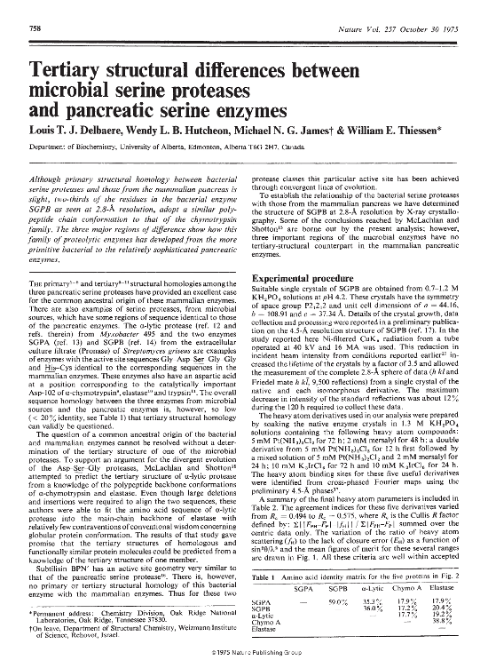 A Nature article from 1975