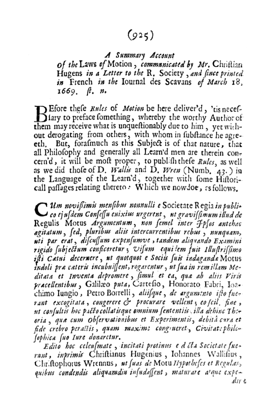 A Philosophical Transformations article from 1669