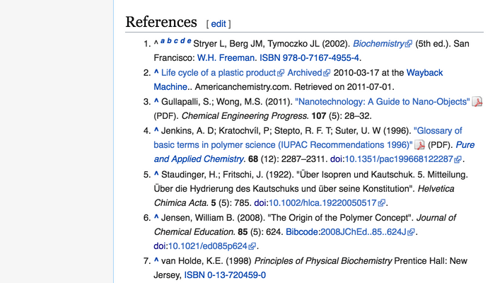 References in Wikipedia