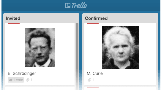 Sample trello cards